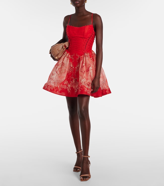 Zimmermann Rebellion linen and silk minidress