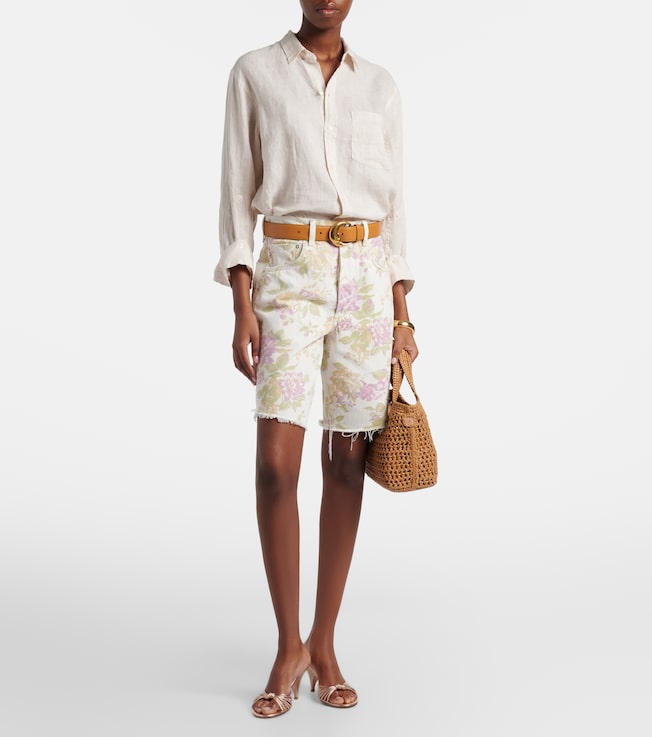 Citizens Of Humanity Ayla floral denim Bermuda shorts