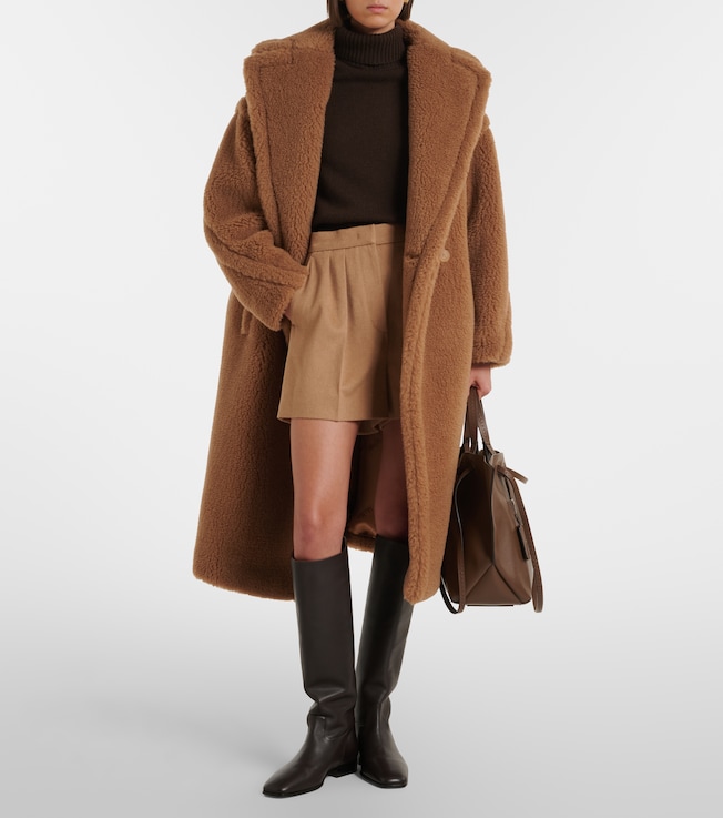 Max Mara Wool and silk teddy coat