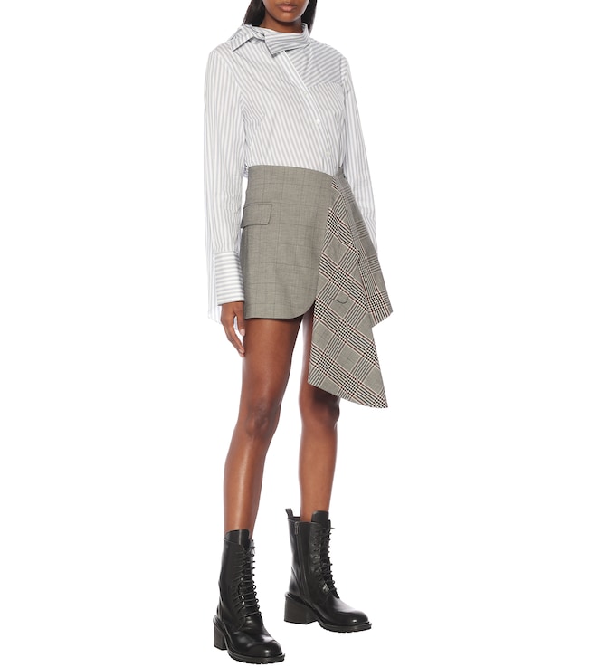 Monse Tie-neck striped cotton shirt