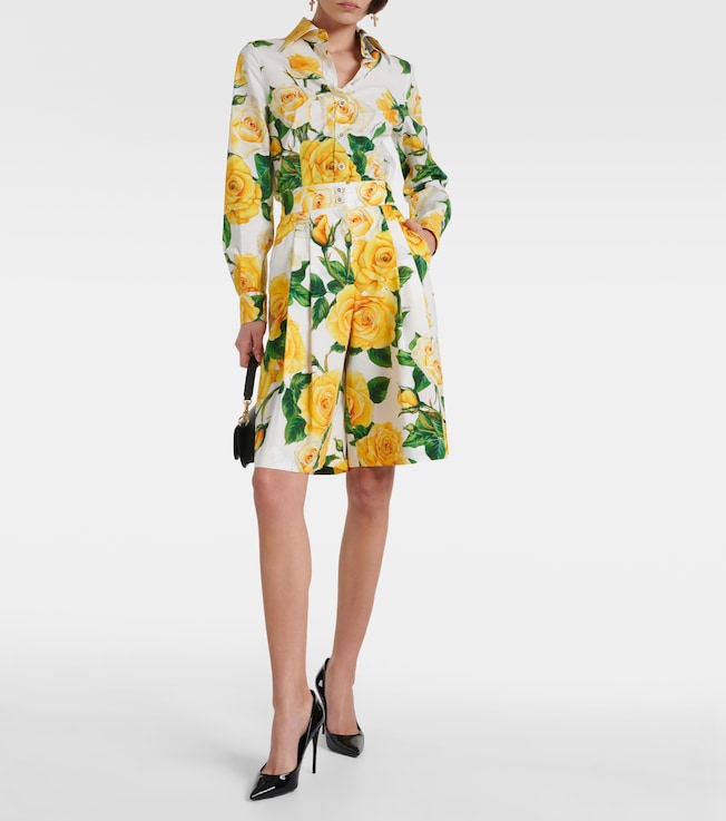 Dolce&Gabbana Floral cotton Bermuda shorts