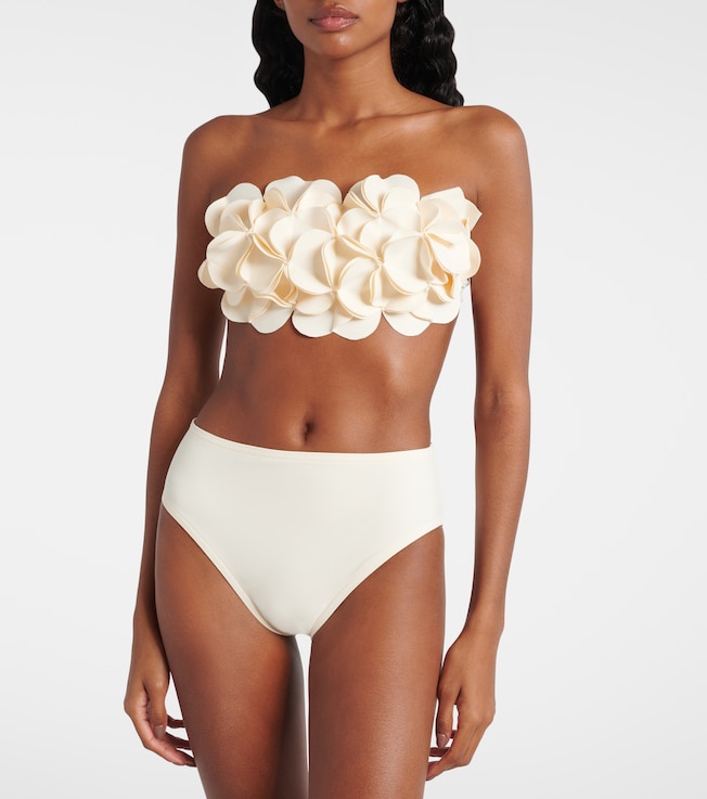 Karla Colletto Floral bandeau bikini top 