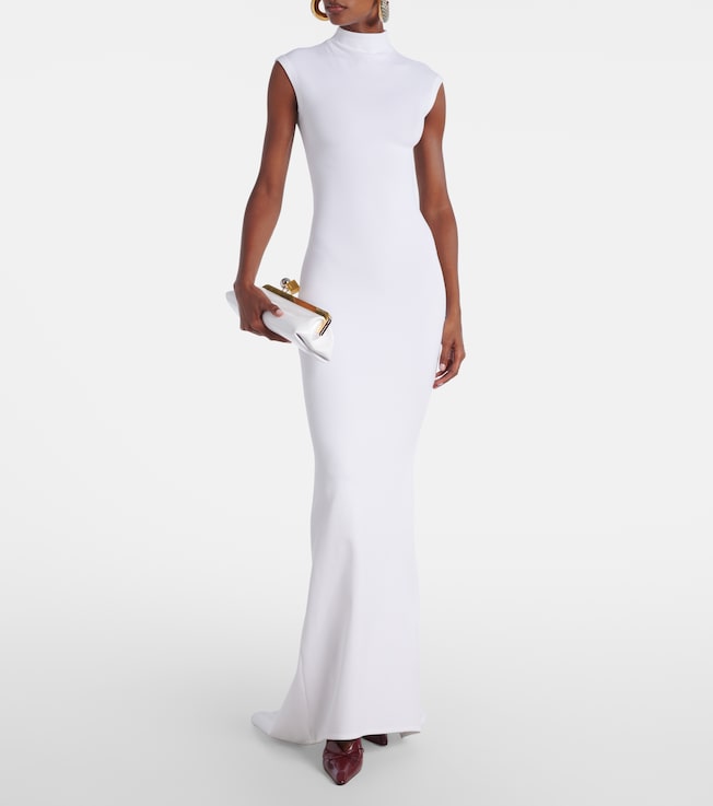 Jacquemus Alba crêpe jersey maxi dress