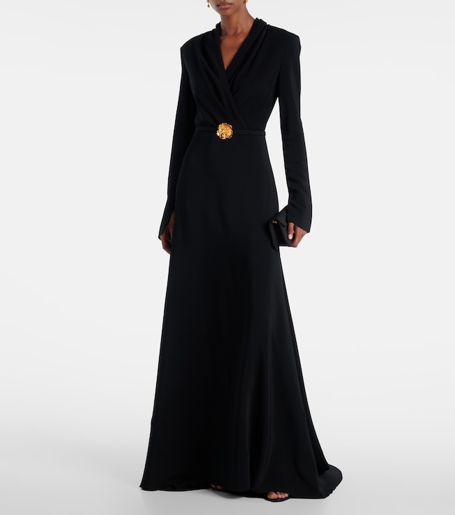 Oscar de la Renta Belted cady gown