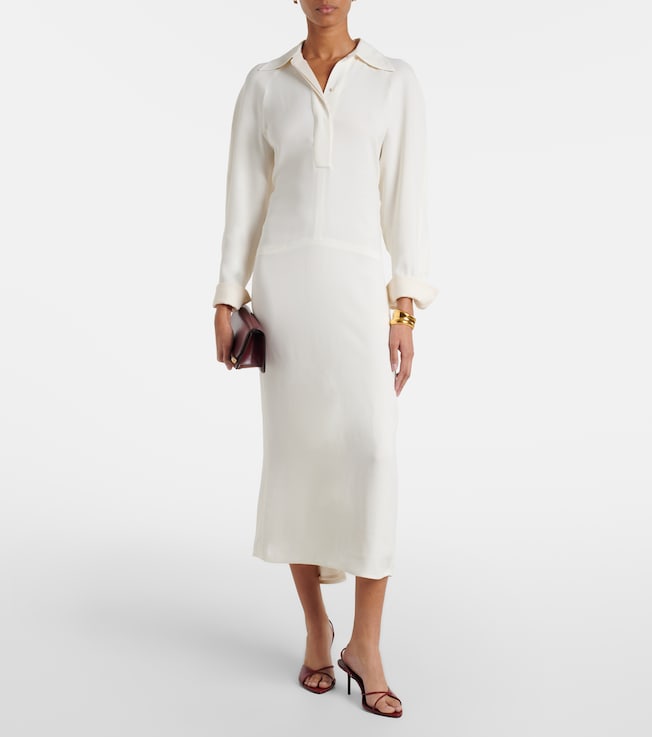 Victoria Beckham Asymmetric cady midi dress