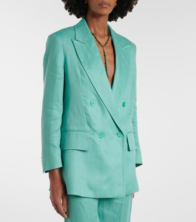 Max Mara Max Mara Olimpia herringbone linen blazer
