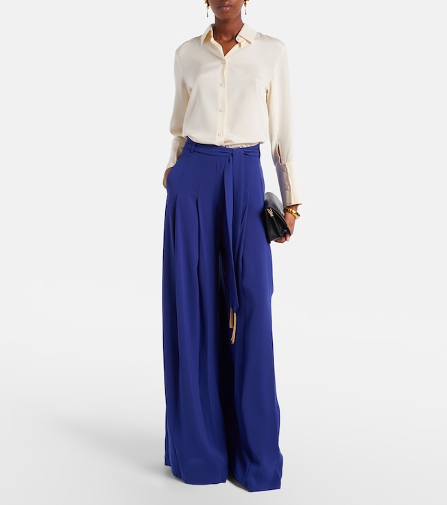Max Mara Valico pleated wide-leg pants