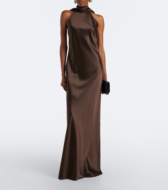 Ralph Lauren Collection Chilton halterneck satin gown