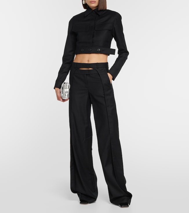 Aya Muse Tio low-rise wool wide-leg pants