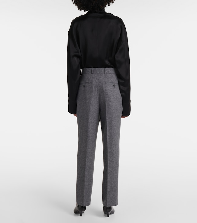 TOTEME Toteme Low-rise wool-blend flannel straight pants