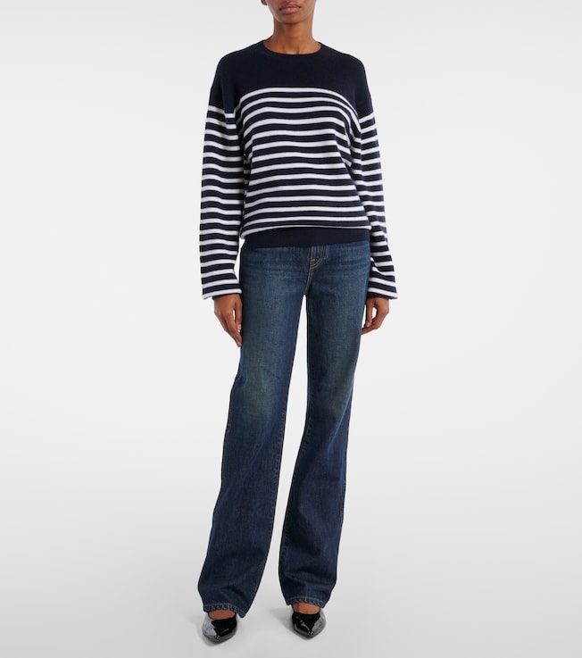 KHAITE Viola striped cashmere-blend sweater