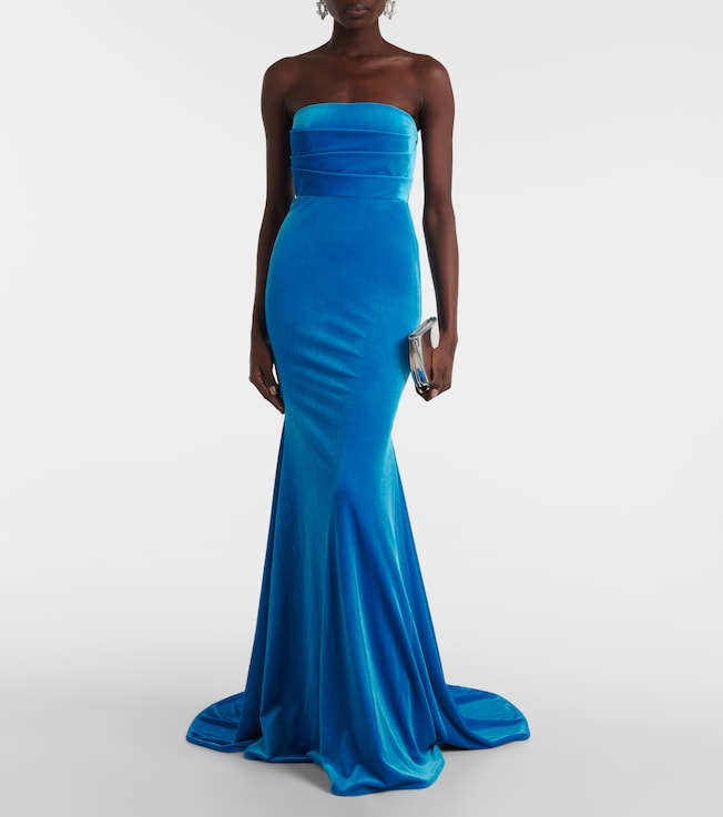Alex Perry Draped velvet gown