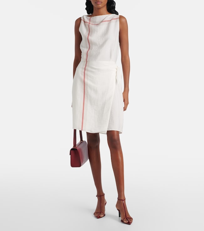 Vince Striped wrap dress