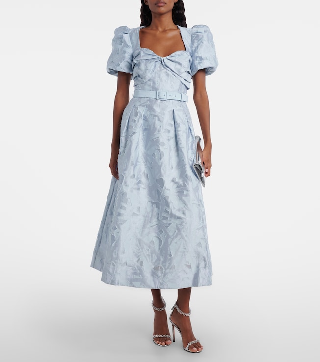 Rebecca Vallance Anneli cotton-blend jacquard midi dress