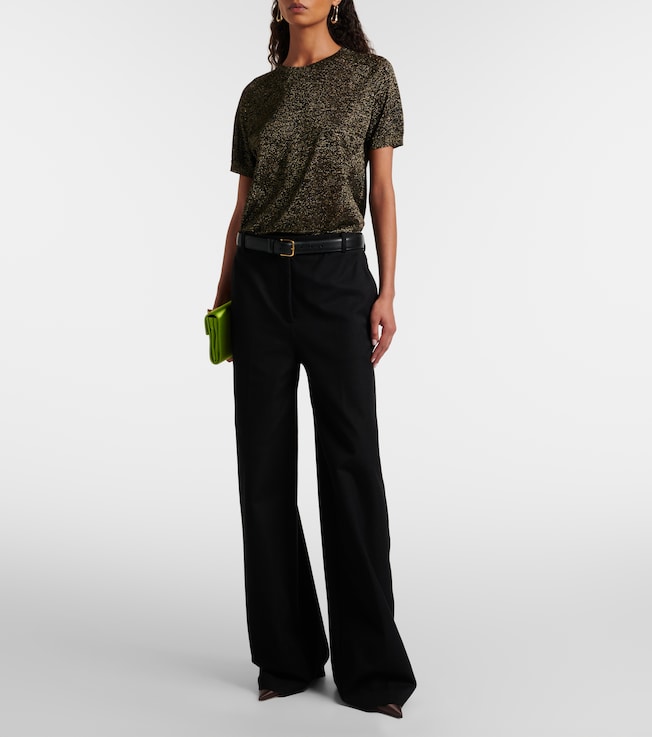 JOSEPH Lille lamé knitted top
