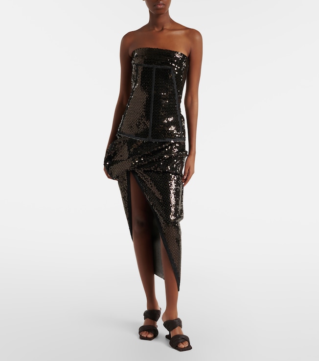 RICK OWENS MEOVV アンナ着用　ニット　ワンショル　ワンショルダー Rick Owens - Athena one-shoulder ribbed wool dress | Plush