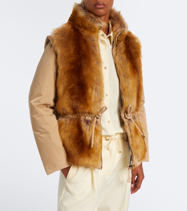Moncler Blaireau shearling-trimmed down jacket