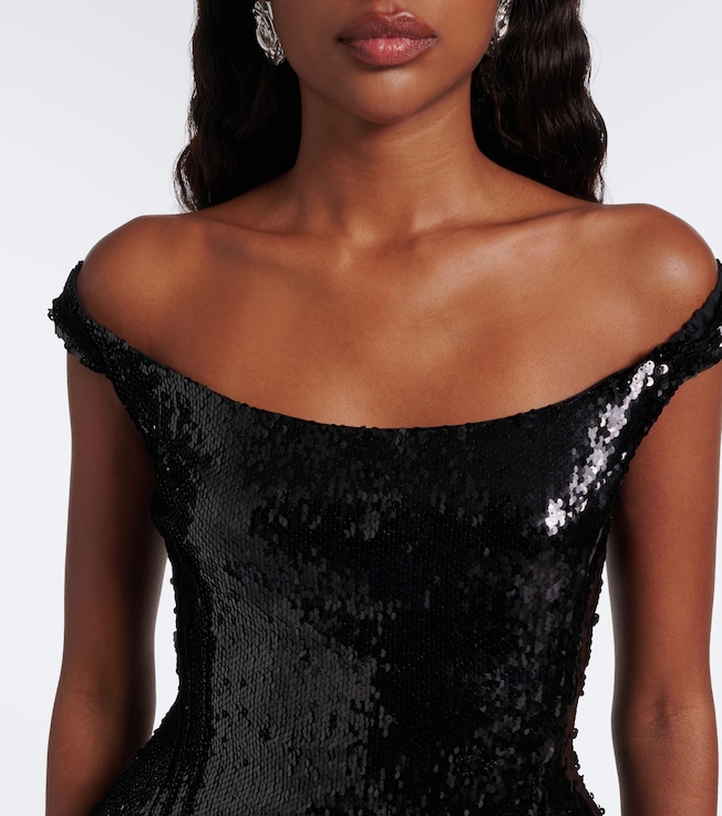 Magda Butrym Magda Butrym Sequined off-shoulder minidress