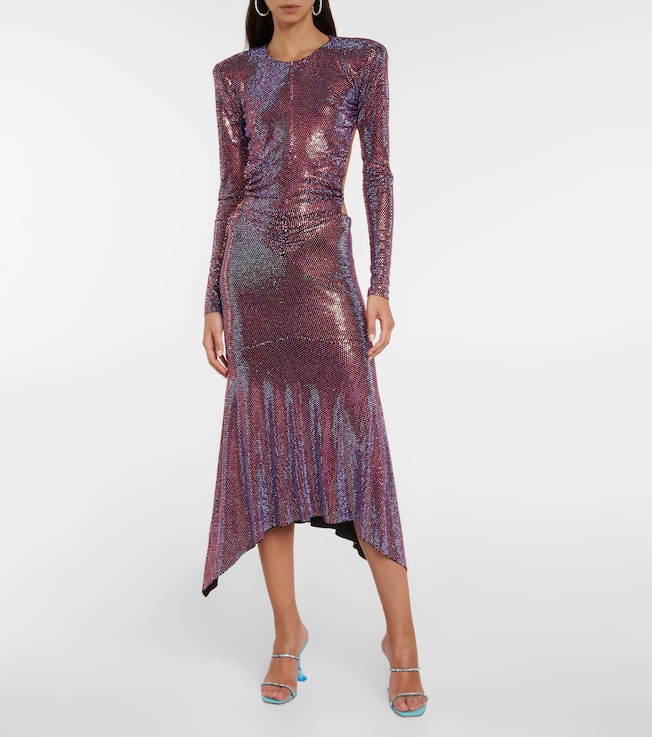 Alexandre Vauthier Metallic ruched maxi dress