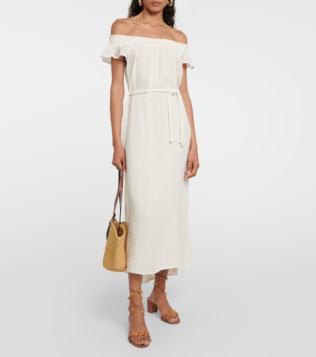 Velvet Justine cotton gauze midi dress