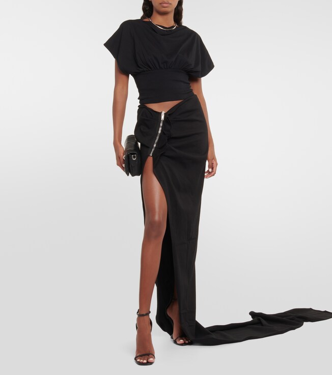 Rick Owens DRKSHDW cotton maxi skirt