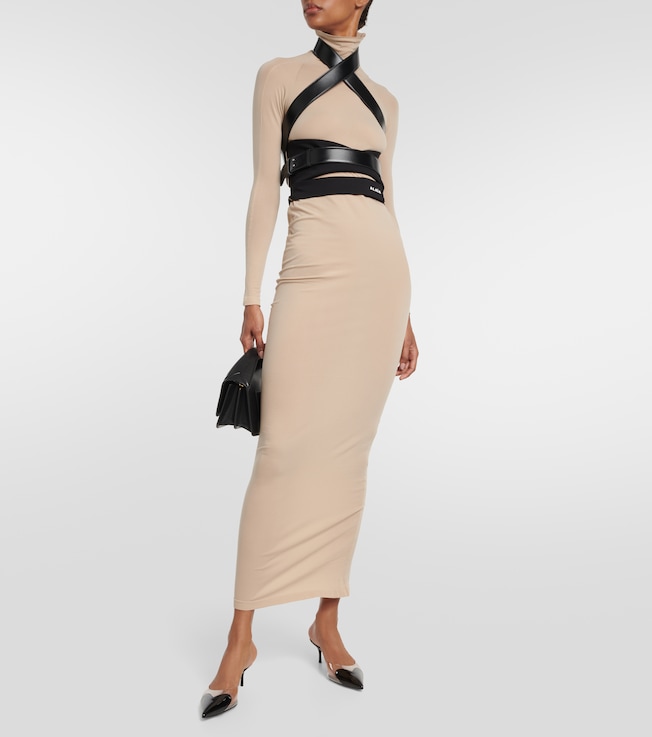 Alaïa Turtleneck jersey maxi dress