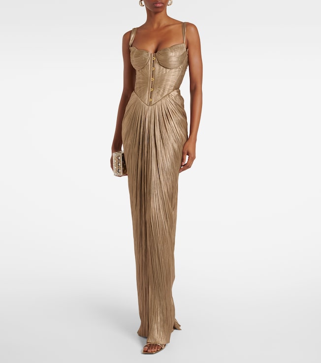 Maria Lucia Hohan Noemie gathered bustier gown