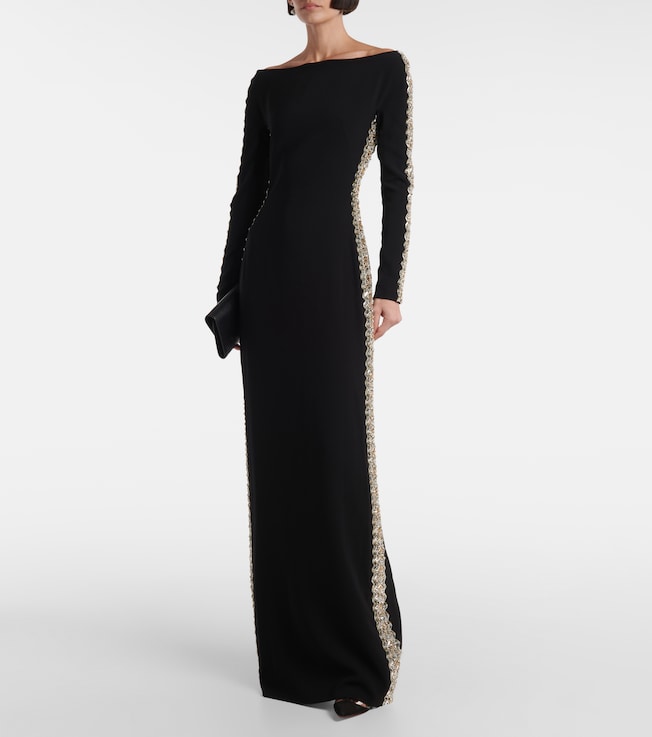 Jenny Packham Charisma embellished crêpe gown