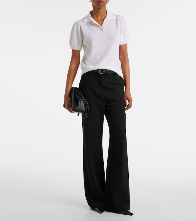 Jardin des Orangers Knitted cashmere polo shirt