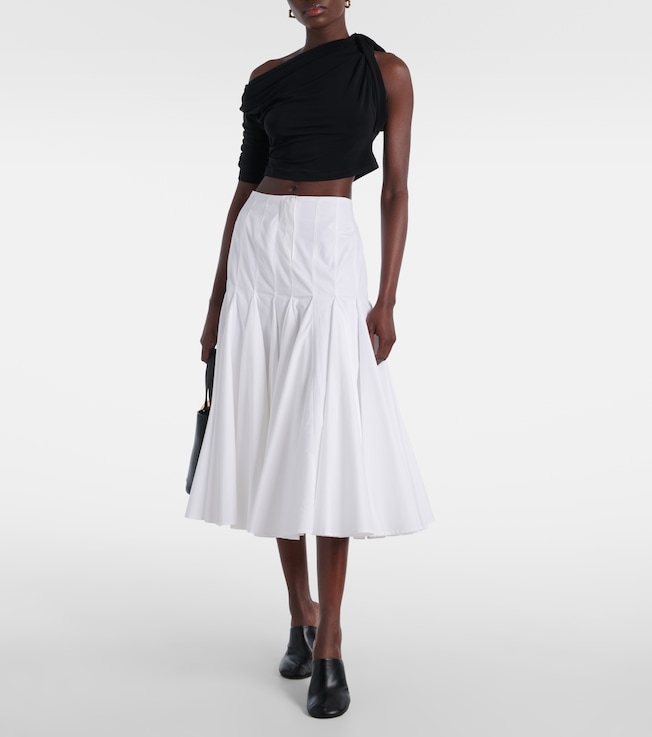 Jacquemus Agave cotton poplin midi skirt