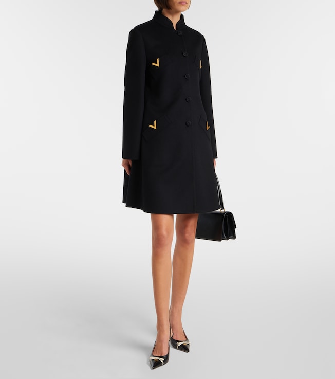 Valentino VGold wool and cashmere coat