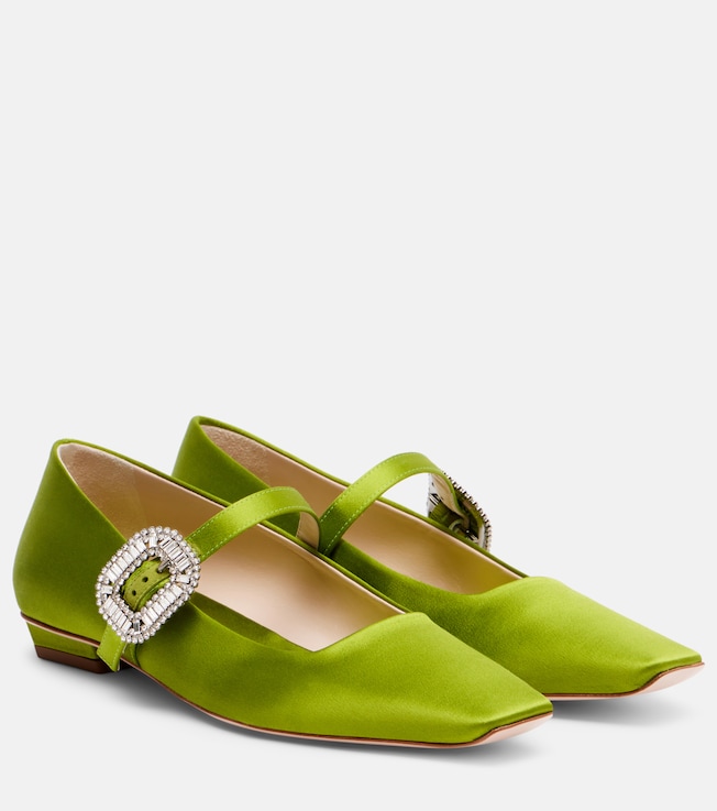 ROGER VIVIER Belle Vivier 25 satin Mary Jane flats