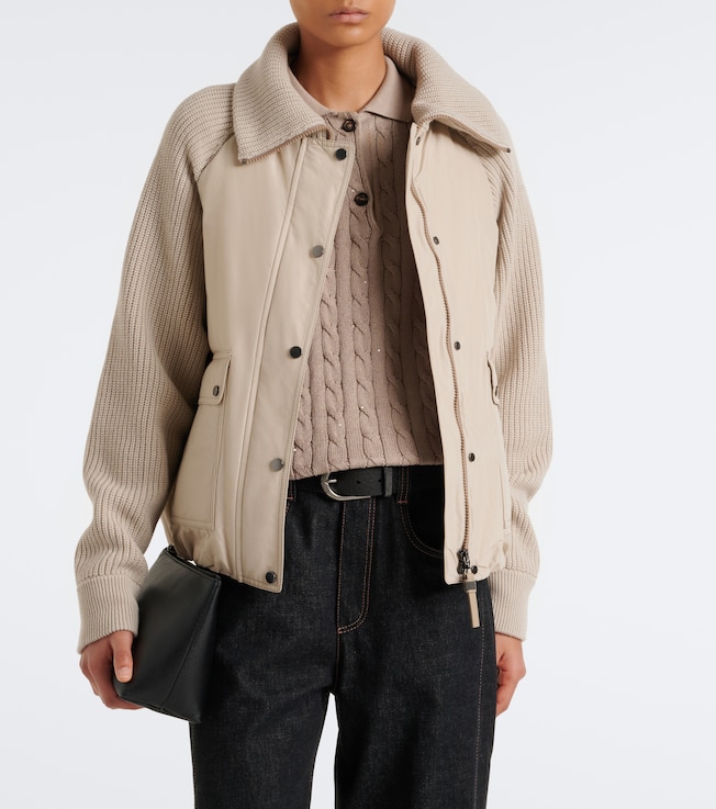 Brunello Cucinelli Wool, cashmere, and silk down jacket