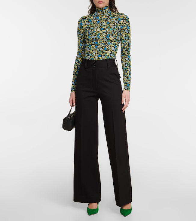 Victoria Beckham Floral mockneck top