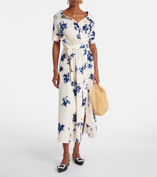 Altuzarra Lydia floral cotton-blend midi dress 
