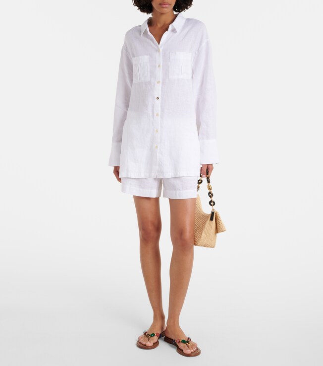 Heidi Klein White Bay linen shirt