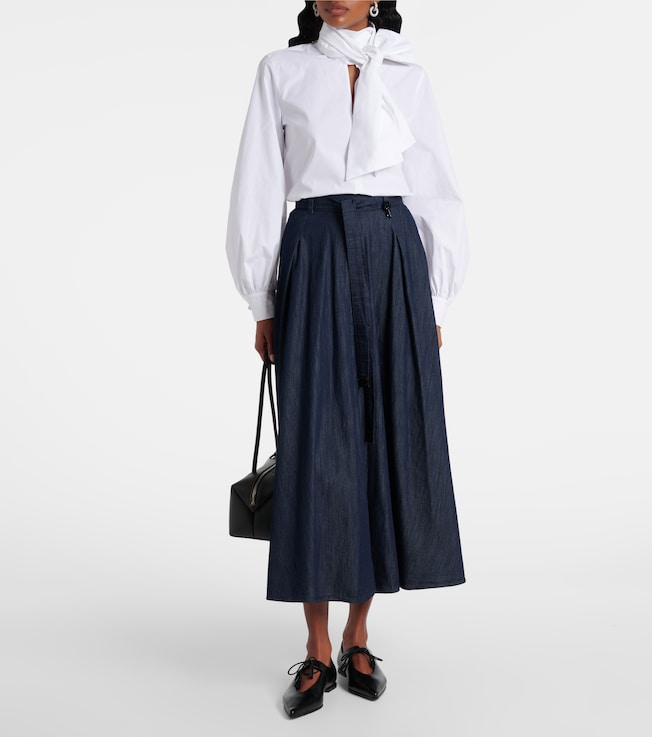 S Max Mara Amanda chambray maxi skirt
