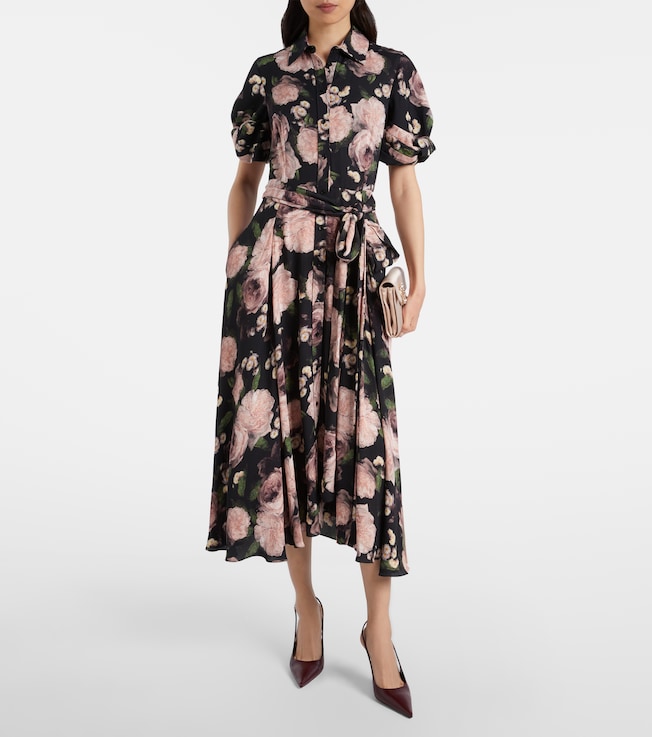 Erdem Floral belted shirt dress