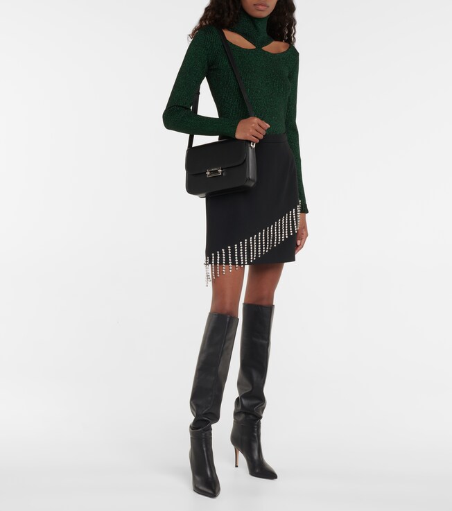 CHRISTOPHER KANE Embellished high-rise miniskirt