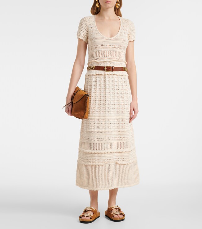 Marant Étoile Aurore knitted cotton midi dress