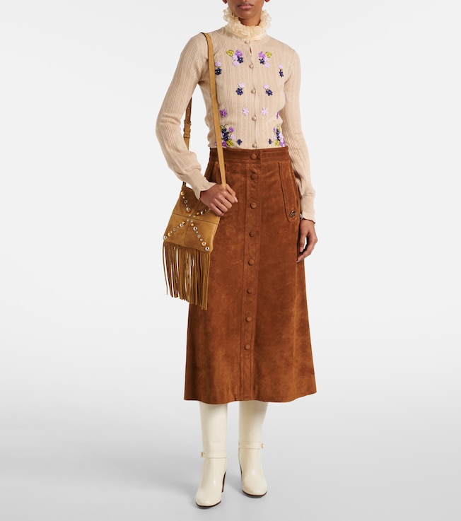 Valentino Embroidered virgin wool cardigan