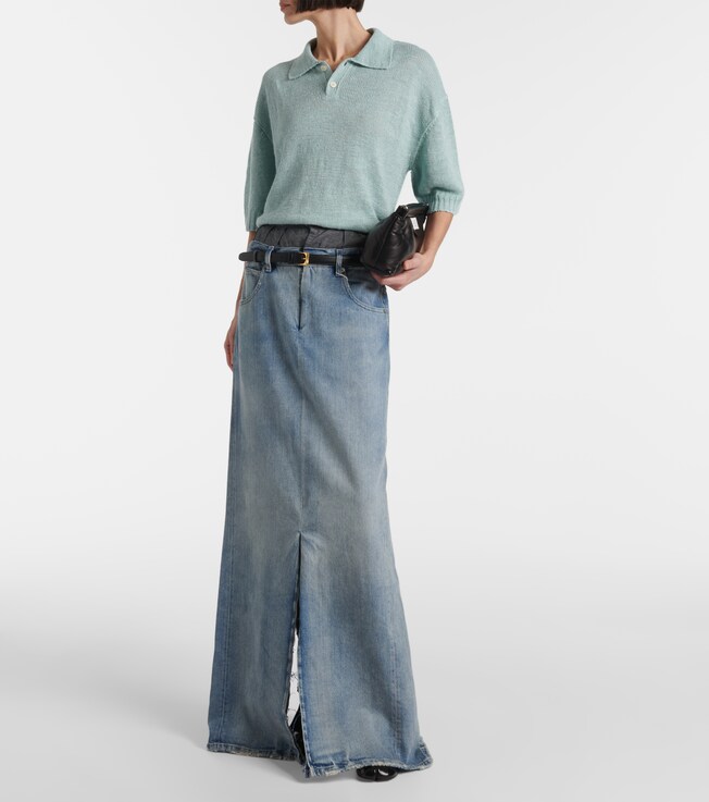 Maison Margiela Four Stitches denim maxi skirt