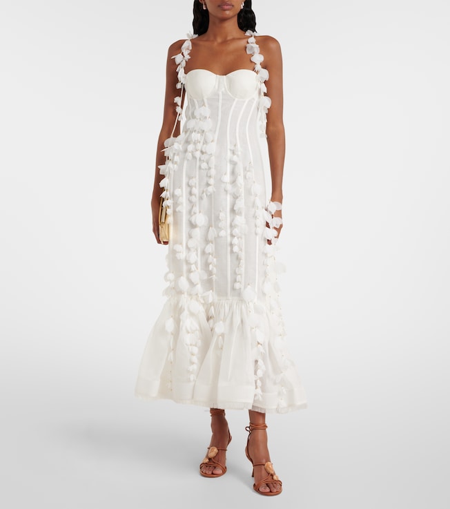 Zimmermann Dawning linen and silk midi dress