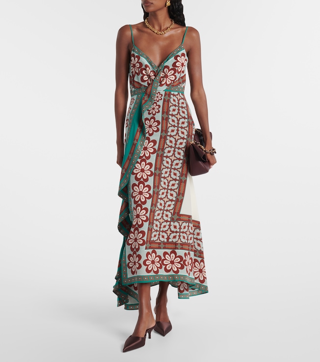 La DoubleJ Turn Around silk crêpe de chine maxi dress