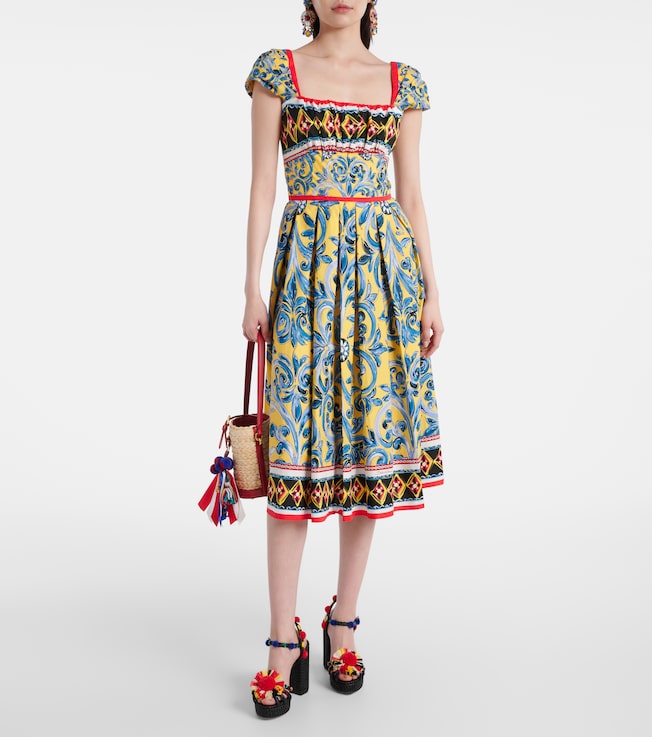 Dolce&Gabbana Pleated printed midi dress