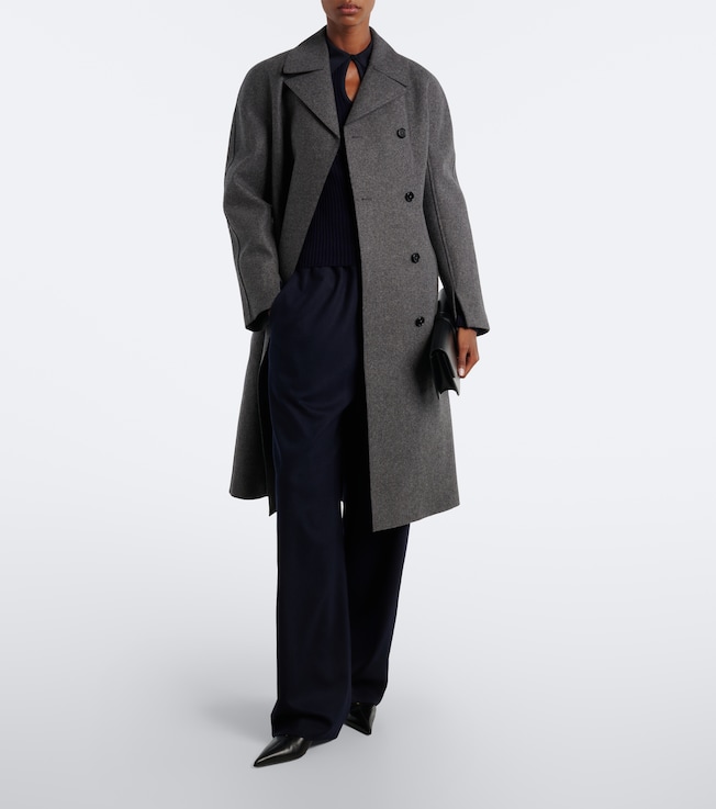 Jil Sander Double-breasted virgin wool coat