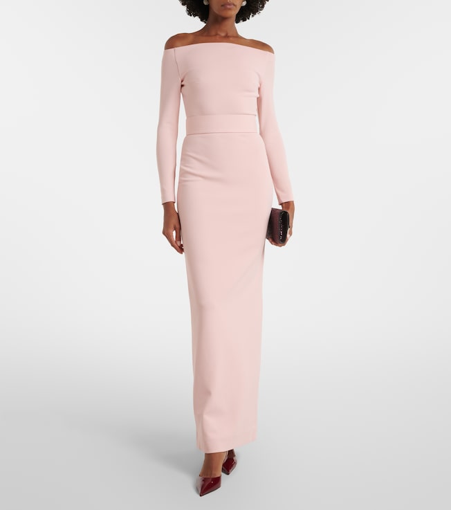Solace London Sabina off-shoulder gown