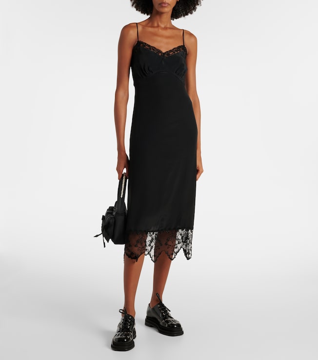 Simone Rocha Lace-trimmed slip dress