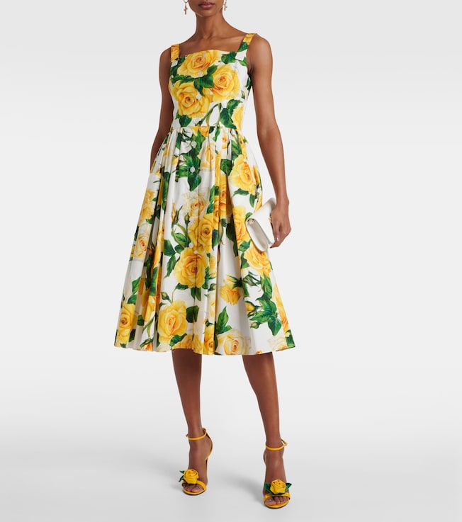 Dolce&Gabbana Floral cotton midi dress