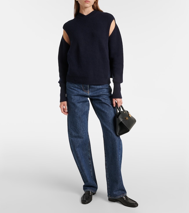 Ferragamo Cutout cashmere-blend sweater